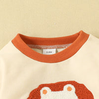 Load image into Gallery viewer, 2 Pieces Set Baby Kid Unisex Cartoon Print Hoodies Swearshirts And Striped Pants Wholesale 221104568
