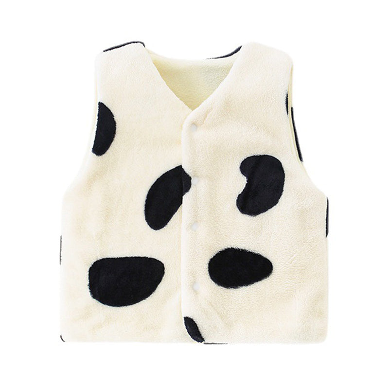 Baby Kid Unisex Striped Cow Muslin&Ribbed Vests Waistcoats Wholesale 22110477