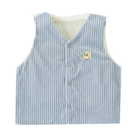 Load image into Gallery viewer, Baby Kid Unisex Striped Cow Muslin&amp;Ribbed Vests Waistcoats Wholesale 22110477
