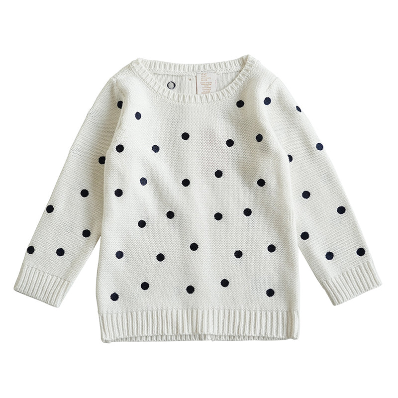 Baby Kid Girls Polka dots Sweaters Knitwear Wholesale 22110701