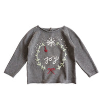 Load image into Gallery viewer, Baby Kid Girls Letters Bow Crochet Embroidered Christmas Sweaters Wholesale 221107104
