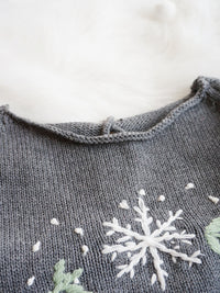 Load image into Gallery viewer, Baby Kid Girls Letters Bow Crochet Embroidered Christmas Sweaters Wholesale 221107104
