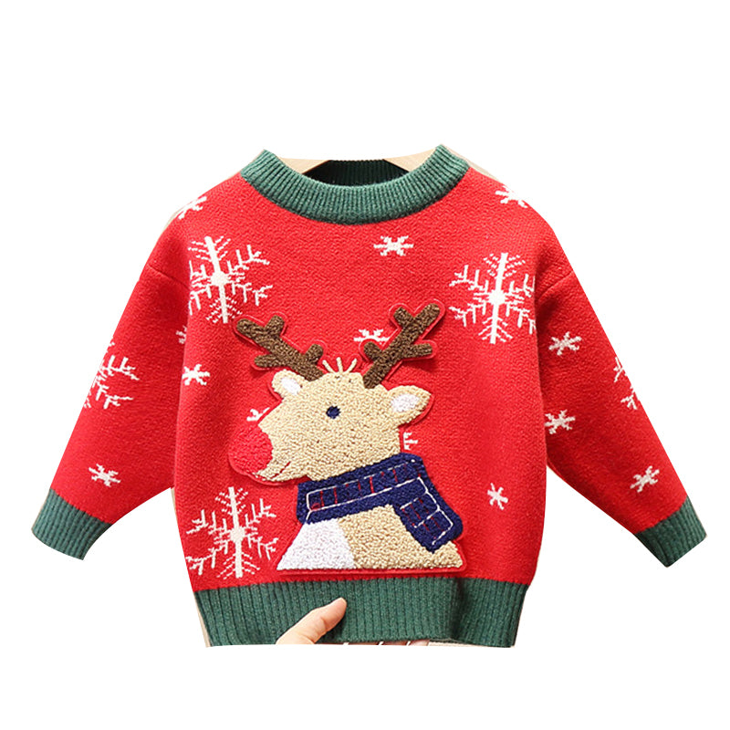 Baby Kid Unisex Animals Cartoon Crochet Christmas Sweaters Wholesale 2211071056