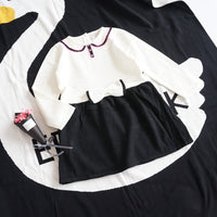 Load image into Gallery viewer, Kid Girls Color-blocking Bow Crochet Dresses Wholesale 22110711
