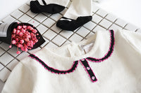 Load image into Gallery viewer, Kid Girls Color-blocking Bow Crochet Dresses Wholesale 22110711
