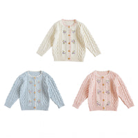 Load image into Gallery viewer, Baby Kid Girls Flower Embroidered Cardigan Wholesale 221107112
