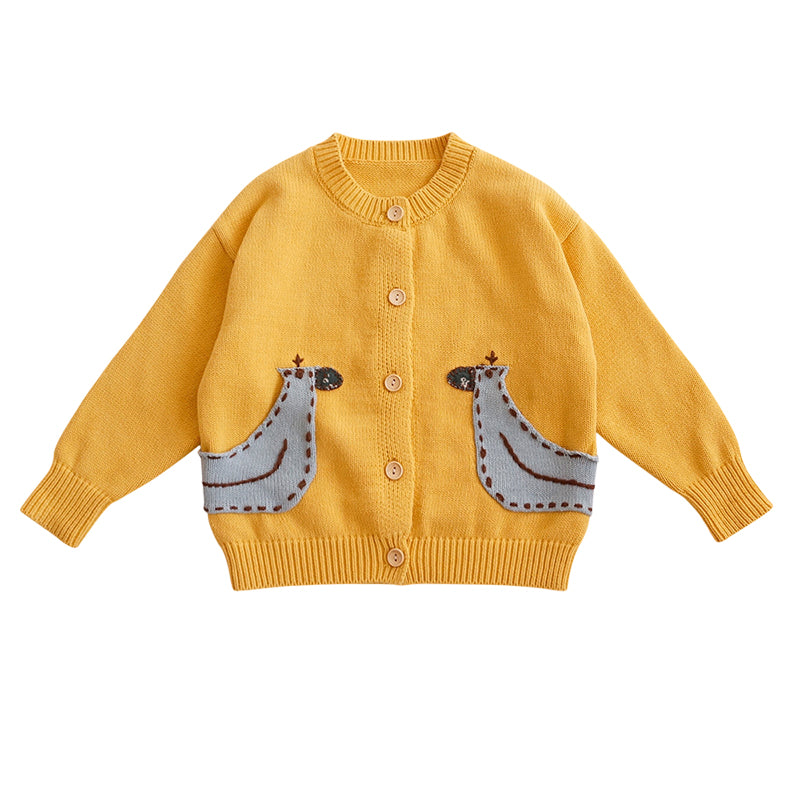 Baby Kid Girls Cartoon Cardigan Knitwear Wholesale 221107139