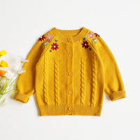 Load image into Gallery viewer, Baby Kid Girls Flower Embroidered Cardigan Wholesale 221107208
