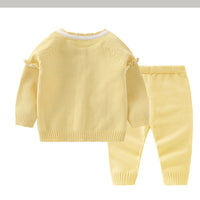 Load image into Gallery viewer, 2 Pieces Set Baby Unisex Animals Cardigan And Solid Color Knitwear Pants Wholesale 221107238
