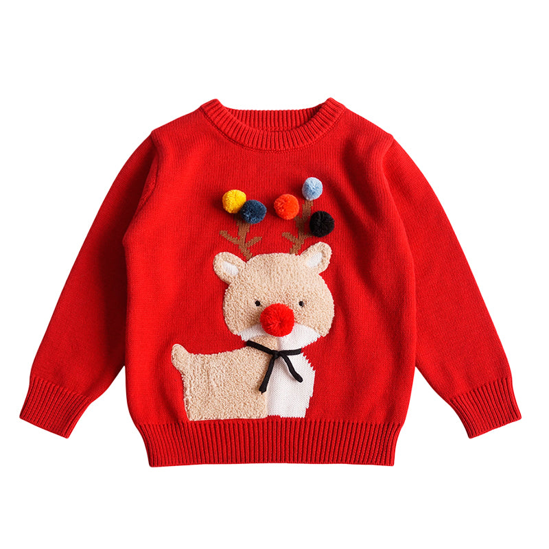 Baby Kid Unisex Cartoon Crochet Christmas Sweaters Wholesale 221107242
