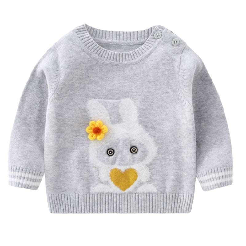 Baby Girls Love heart Animals Crochet Sweaters Wholesale 221107260