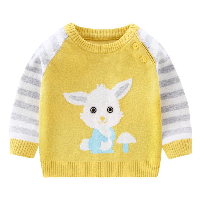 Baby Unisex Striped Color-blocking Animals Cartoon Sweaters Wholesale 221107264