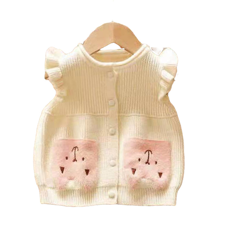 Baby Kid Girls Cartoon Vests Waistcoats Wholesale 221107286