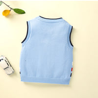 Load image into Gallery viewer, Baby Unisex Checked Crochet Vests Waistcoats Knitwear Wholesale 221107310
