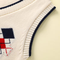 Load image into Gallery viewer, Baby Unisex Checked Crochet Vests Waistcoats Knitwear Wholesale 221107310
