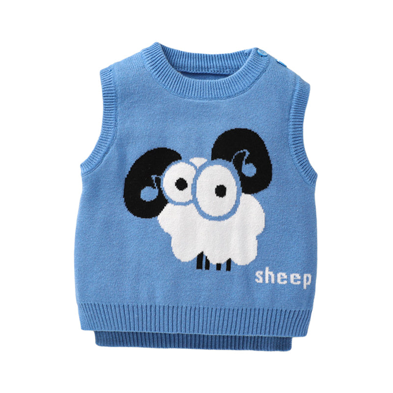 Baby Unisex Letters Animals Vests Waistcoats Knitwear Wholesale 221107312