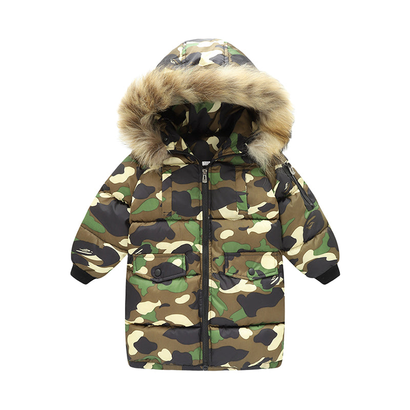 Kid Big Kid Unisex Solid Color Camo Coats Wholesale 221107330