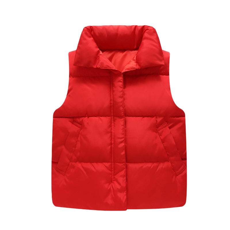 Kid Big Kid Unisex Solid Color Vests Waistcoats Wholesale 221107393
