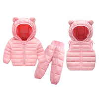 Load image into Gallery viewer, 3 Pieces Set Baby Kid Unisex Solid Color Jackets Outwears And Vests Waistcoats And Pants Wholesale 221107405
