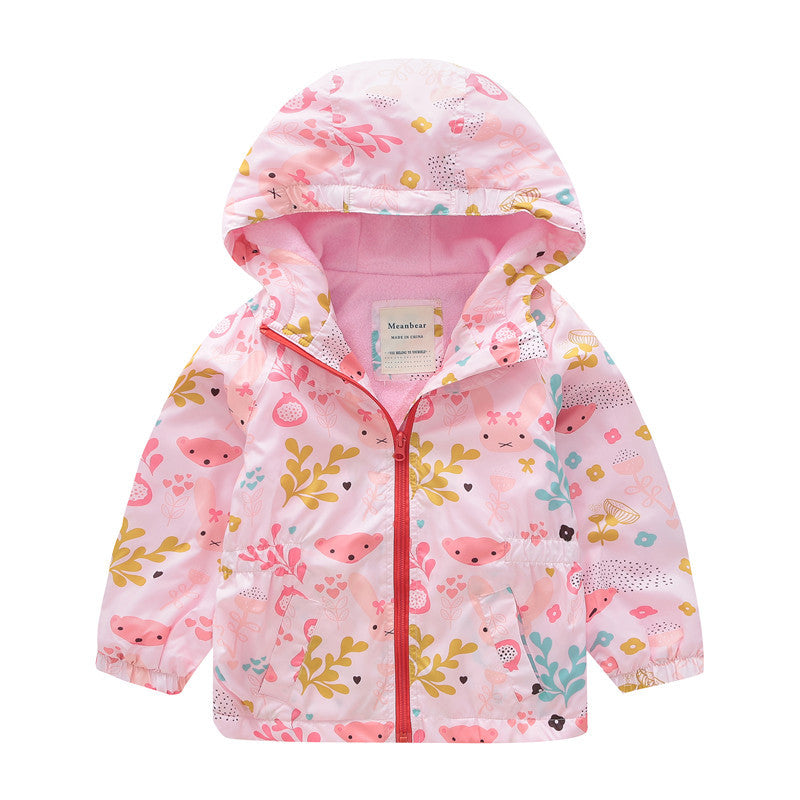Baby Kid Girls Cartoon Print Jackets Outwears Wholesale 22110744