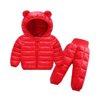 Load image into Gallery viewer, 2 Pieces Set Baby Kid Unisex Solid Color Jackets Outwears And Pants Wholesale 221107462

