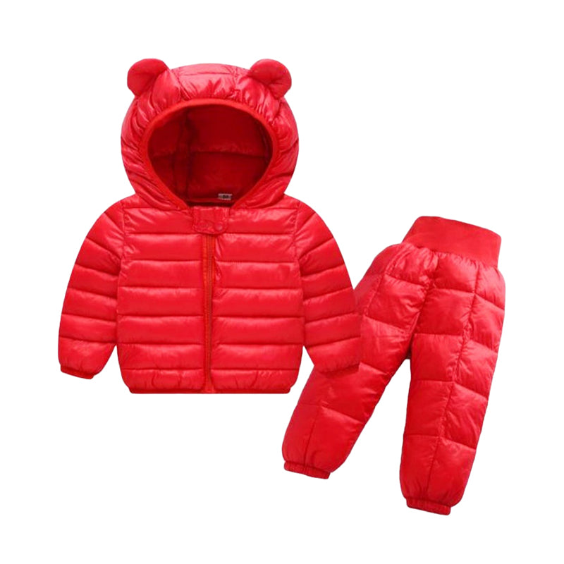 2 Pieces Set Baby Kid Unisex Solid Color Jackets Outwears And Pants Wholesale 221107462