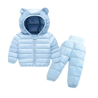 Load image into Gallery viewer, 2 Pieces Set Baby Kid Unisex Solid Color Jackets Outwears And Pants Wholesale 221107462
