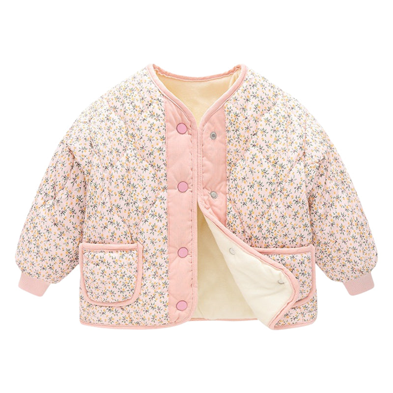 Baby Kid Girls Flower Print Jackets Outwears Wholesale 221107491