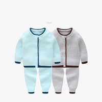 Load image into Gallery viewer, 2 Pieces Set Baby Unisex Solid Color Cardigan And Pants Wholesale 22110750

