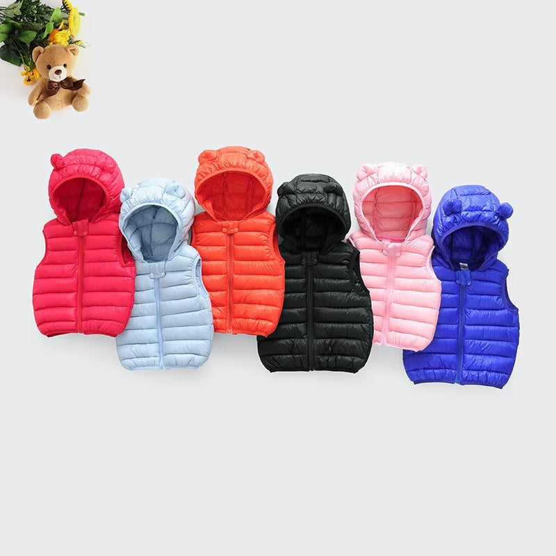 Baby Kid Unisex Solid Color Vests Waistcoats Wholesale 221107516