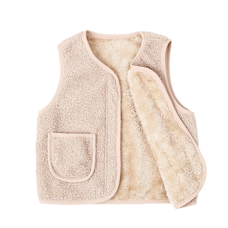 Baby Kid Unisex Solid Color Vests Waistcoats Wholesale 221107532