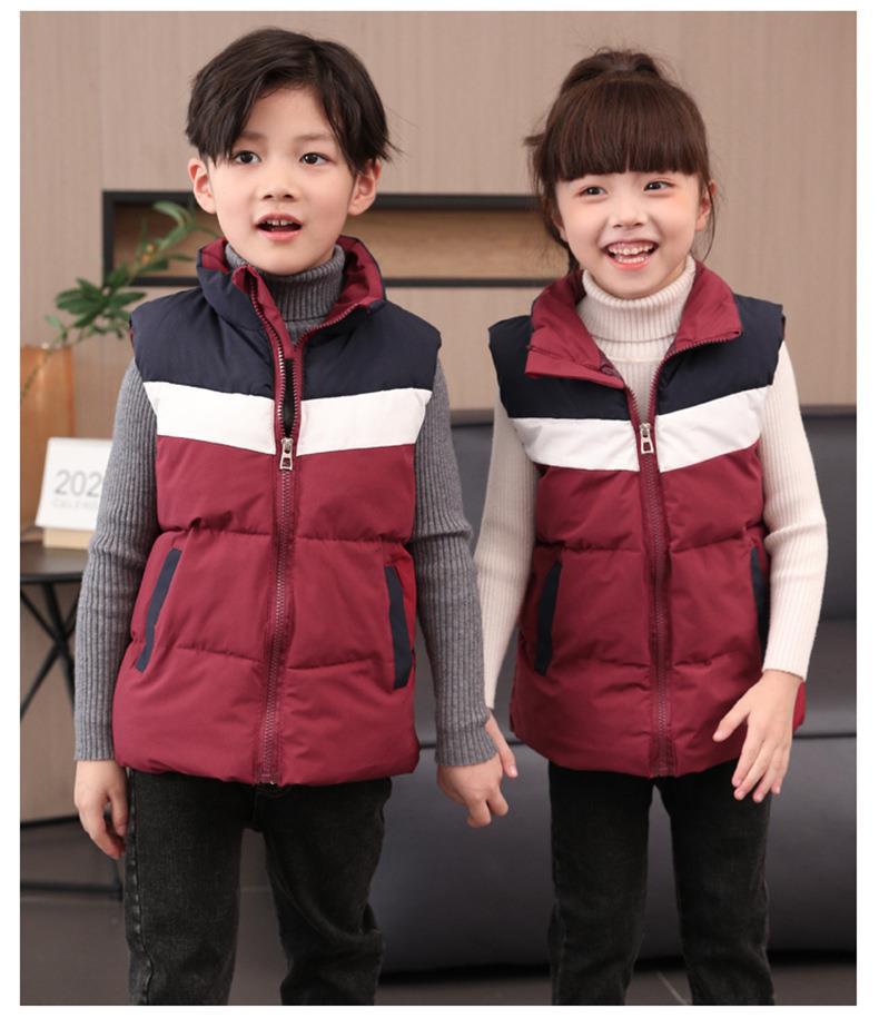 Kid Unisex Color-blocking Vests Waistcoats Wholesale 221107598