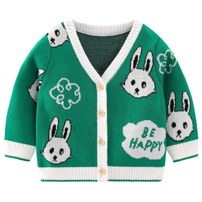 Baby Kid Unisex Letters Animals Cartoon Cardigan Knitwear Wholesale 221107606