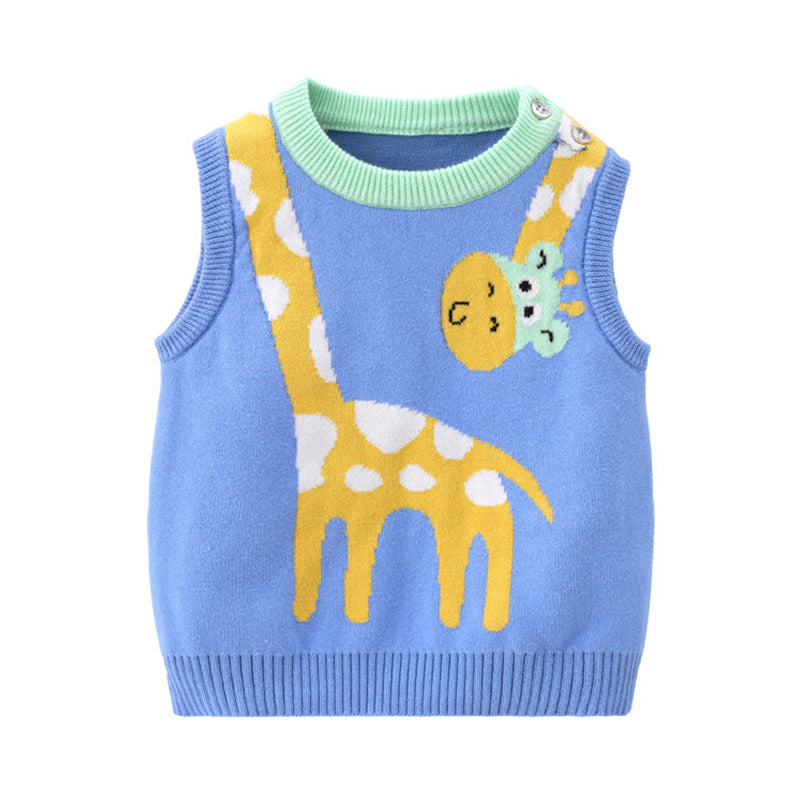 Baby Unisex Cartoon Crochet Vests Waistcoats Wholesale 221107617