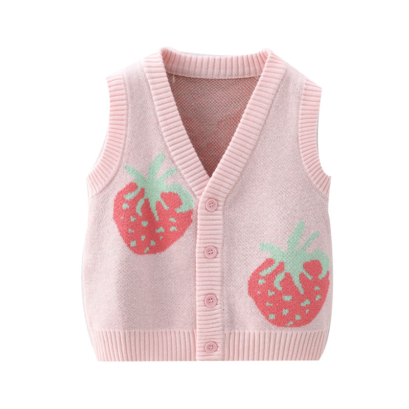 Baby Kid Unisex Fruit Crochet Cardigan Wholesale 221107626