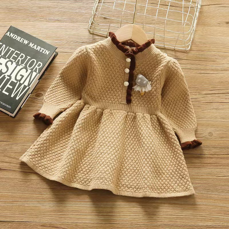 Baby Kid Girls Crochet Knitwear Dresses Wholesale 221107677