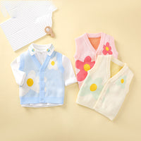 Load image into Gallery viewer, Baby Kid Girls Flower Crochet Vests Waistcoats Wholesale 221107695
