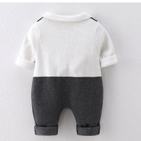 Load image into Gallery viewer, Baby Boys Color-blocking Bow Crochet Jumpsuits Wholesale 221107713
