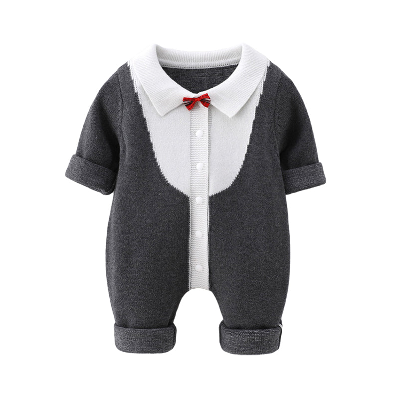 Baby Boys Bow Knitwear Jumpsuits Wholesale 221107720
