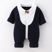 Load image into Gallery viewer, Baby Boys Bow Knitwear Jumpsuits Wholesale 221107720
