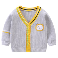 Load image into Gallery viewer, Baby Kid Unisex Color-blocking Cartoon Crochet Cardigan Wholesale 221107730
