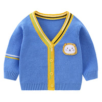 Load image into Gallery viewer, Baby Kid Unisex Color-blocking Cartoon Crochet Cardigan Wholesale 221107730
