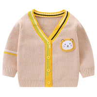 Load image into Gallery viewer, Baby Kid Unisex Color-blocking Cartoon Crochet Cardigan Wholesale 221107730
