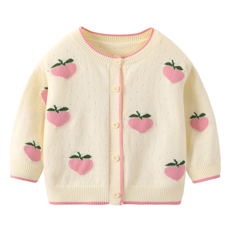 Baby Kid Girls Fruit Crochet Cardigan Wholesale 221107734