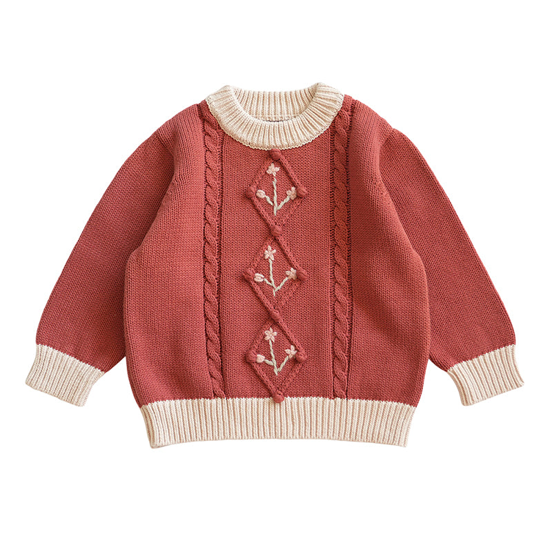 Baby Kid Girls Flower Crochet Sweaters Knitwear Wholesale 221107760