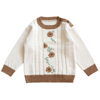 Load image into Gallery viewer, Baby Kid Girls Flower Crochet Sweaters Wholesale 221107791
