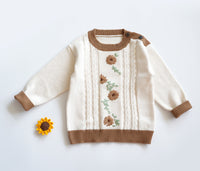 Load image into Gallery viewer, Baby Kid Girls Flower Crochet Sweaters Wholesale 221107791
