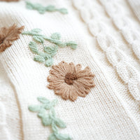 Load image into Gallery viewer, Baby Kid Girls Flower Crochet Sweaters Wholesale 221107791
