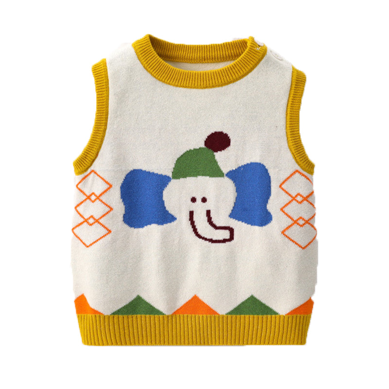 Baby Unisex Cartoon Crochet Vests Waistcoats Wholesale 221107796