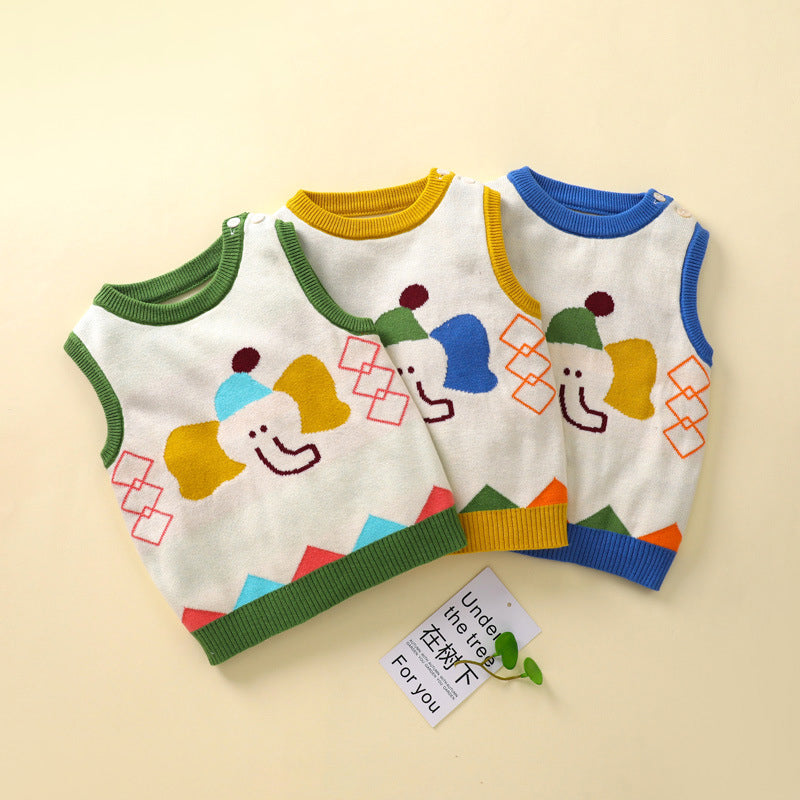 Baby Unisex Cartoon Crochet Vests Waistcoats Wholesale 221107796